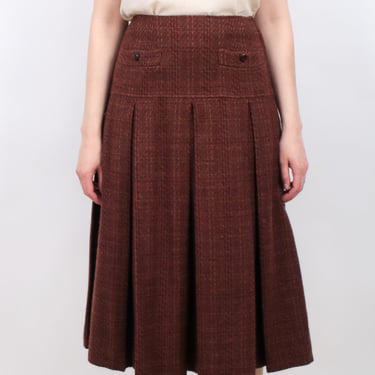 Christian Dior “separates” autumn wool drop waist skirt made in usa V973