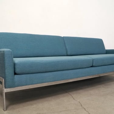 1960&rsquo;s Mid-Century Modern Knoll Style Chrome Sofa 