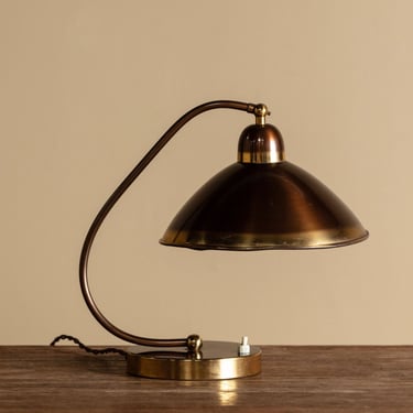 Art Deco-Style Brass Desk Lamp by Helo Leuchten, Germany, 1960s