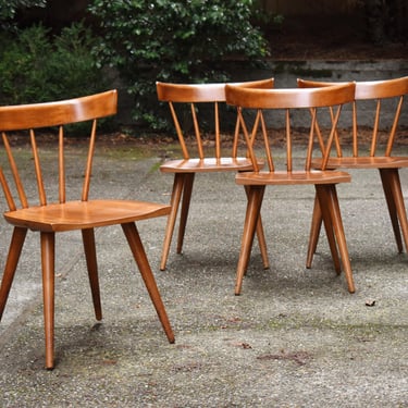 Four vintage Paul Mccobb Planner Group dining chairs 