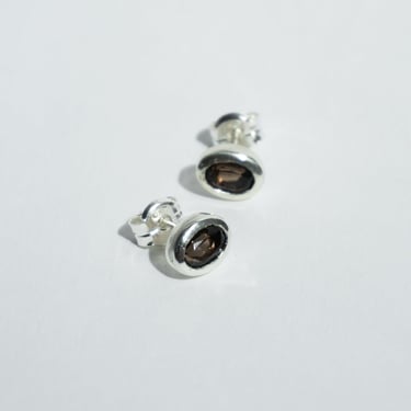 Smokey Quartz Earrings in Silver