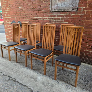 Set of 8 Mackintosh Inspired Dining Chairs