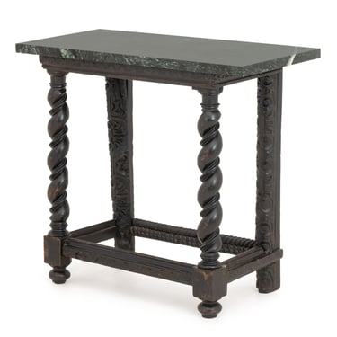 Flemish Ebonized and Carved Wood Console Table