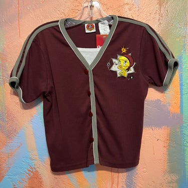 90s Vintage Tweety Bird Crop Top T-shirt - y2k Looney Tunes Cropped Short Sleeve Shirt 