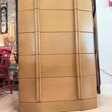 Vintage Heywood Wakefield “Airflow” Highboy Dresser 1930s