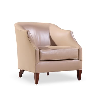 Thomas Pheasant for Baker Furniture Leather Lounge Chair 