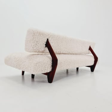 super rare midcentury Germen daybed teak wood by Franz Hohn for Honeta FH10 1950s 