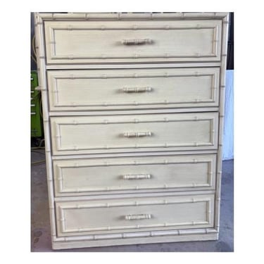 CUSTOMIZABLE Vintage Dixie Aloha Faux Bamboo Dresser - in the color of your choice! 