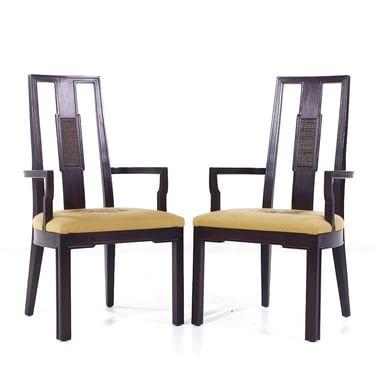 Mount Airy Janus Mid Century Captains Dining Chairs - Pair - mcm 