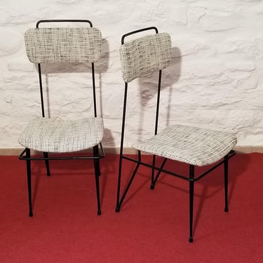 Vintage Bouclè Dining Chairs in the Style of Studio BBPR | Italian Midcentury Modern | 1950s 