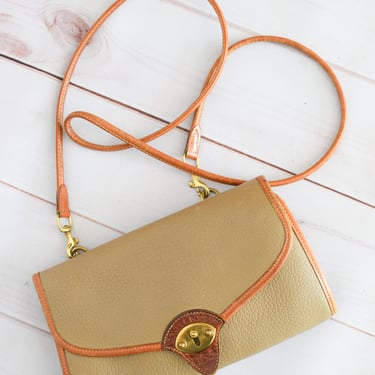 Vintage Dooney & Bourke Pebbled Leather Purse / Clutch | 1980s-1990s All Weather Leather 