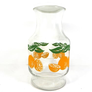 Vintage Orange Juice Decanter Jar 