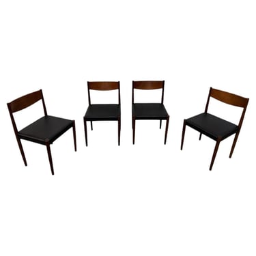 Mid-Century Danish Modern Teak Dining Chairs - Set of 4 - Reupholstered! 