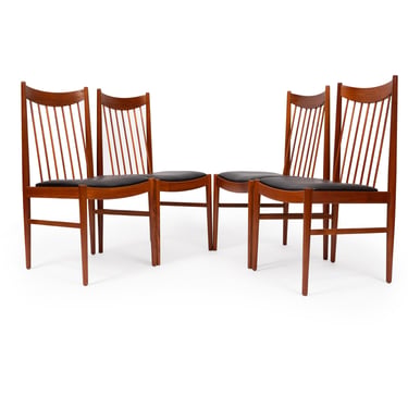 Vintage Arne Vodder Teak Dining Chairs for Sibast Model 422 Danish Mid-Century Set of 4 