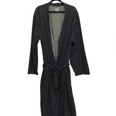 Polo Ralph Lauren Black Polka Dot Lightweight Robe with Belt L/XL