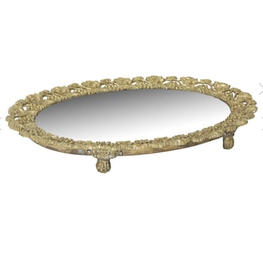 French L'Escalier De Cristal Paris Antique Gilt-Bronze Table Mirror Plateau / Centerpiece  19th C.  Pierre-Isidore Lahoche  Palais-Royal 