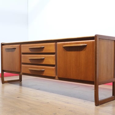 Mid Century Modern Vintage Teak British Credenza Sideboard by Uniflex | Mid Century Modern Vintage Furniture 