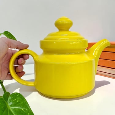 Vintage Waechtersbach Ceramic Teapot Retro 1990s Farmhouse + Yellow + 2 Pieces + Kitchen + Drinking + Serving 