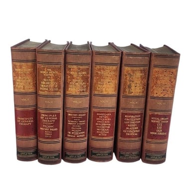 Antique Medical Books Complete Set George Blumer Billings-Forchheimer's Therapeusis of Internal Diseases 6 Volumes 
