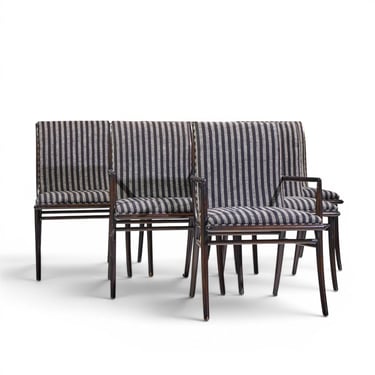 Robsjohn Gibbings for Widdicomb Mid Century Ebonized Walnut Dining Chairs - Set of 6 - mcm 