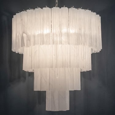 Italian pendant Murano Ø85 cm - Alabaster White Glass Hand-blown Italy - hanging light 