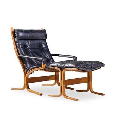 Ingmar Relling for Ekornes Siesta Mid Century Leather Lounge Chair with Ottoman - mcm 