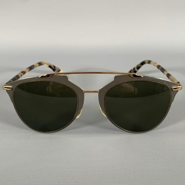 DIOR Brown Gold Tortoise Sunglasses