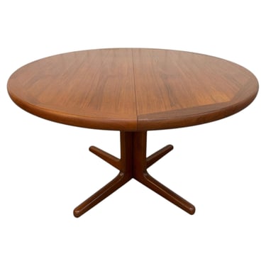 Vintage Danish Modern Round Teak Dining Table - Refinished! 