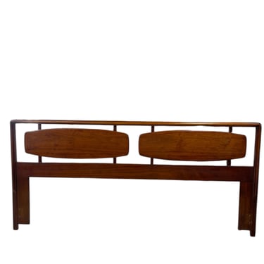 Mid Century Walnut ‘Rhythm’ Collection King Size Headboard by Lane Furniture, c. 1970