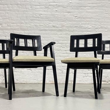 EBONIZED Mid Century Modern DINING CHAIRS, c. 1950's, Set/4 