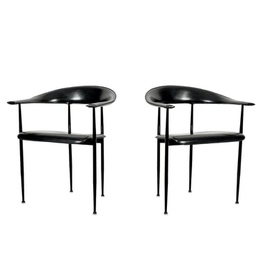Pair, P40 Chairs by Giancarlo Vegni + Gianfranco Gualtierotti