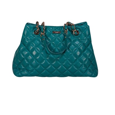 Kate Spade - Bright Green Leather Quilted Tote Bag