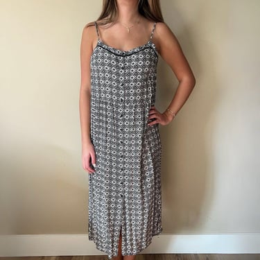 Y2K Vintage Ladies Black White Lightweight Halter Dress by H&M Divided sz 10 