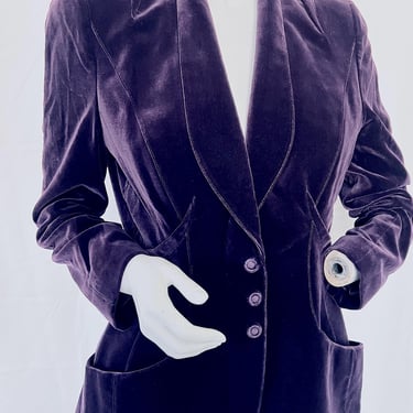 1980s THIERRY MUGLER, 90s Flared Peplum Jacket, Archival MUGLER Avant Garde, Alaia, Claude Montana, Archival Couture, 1990s Power Dressing 