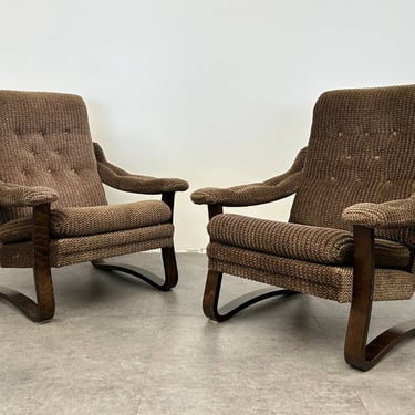 Scandinavian Corduroy Lounge Chair