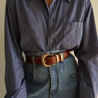 Vintage Christian Dior Pinstriped Button Down