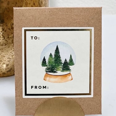 Abigail Jayne Design | Snow Globe Gift Stickers - Set of 10