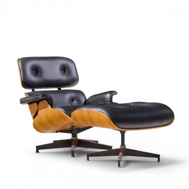 Charles & Ray Eames for Herman Miller Eames Walnut Lounge Chair and Ottoman - mcm 