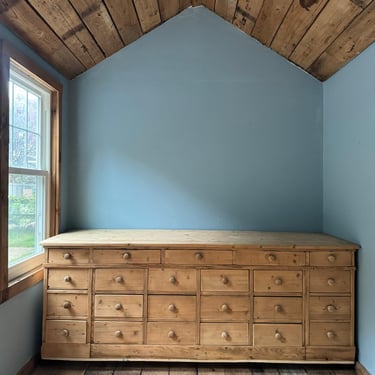 Antique English Pine Apothecary Cabinet 
