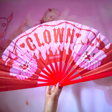 Poopywise the Clown Hand Fan