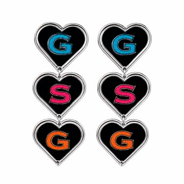 Limited Edition GSG Black Throwback Heart Earrings