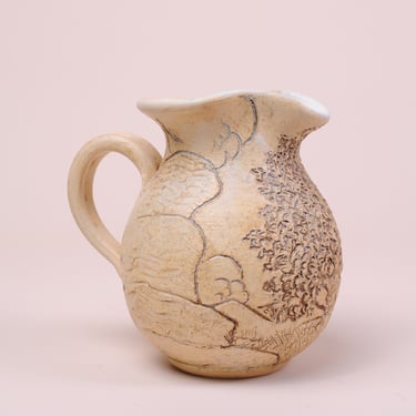 Vintage Handmade Pottery Pitcher 