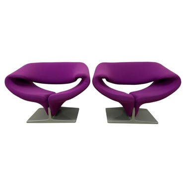 Original Pierre Paulin Ribbon Lounge Chairs for Artifort - A Pair