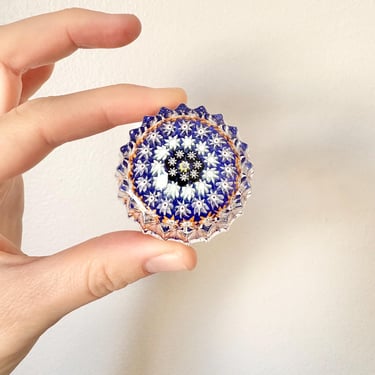 Vintage Scottish Perthshire Millefiori Art Glass Paperweight 