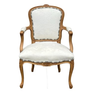 Carved Louis XV Style Fauteuil Armchair 