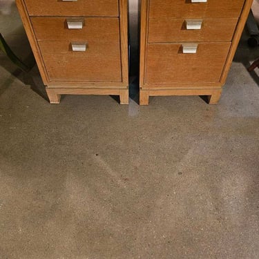 Mid-century Designer Three-drawer Nightstands