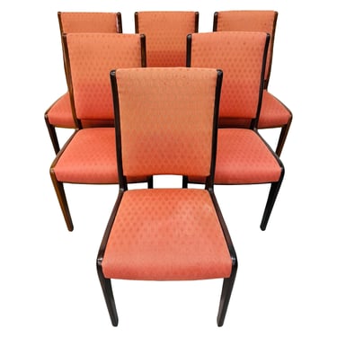 Mid-Century Danish Modern Walnut Dining Chairs - Set of 6 