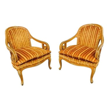 Vintage Decorative French Style Arm Chairs - Set of 2 