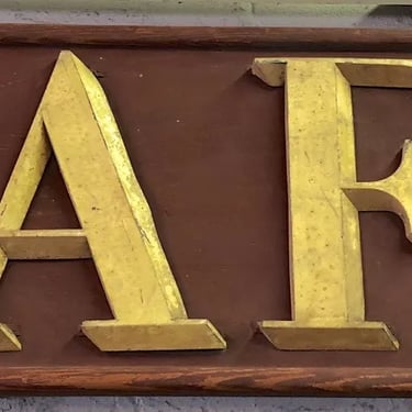 Antique Commercial Restaurant “Café” Sign