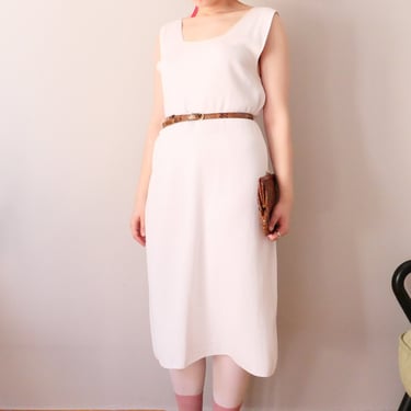 Vintage 20s Style Cotton Dress: French Cottagecore Romantic, Size M 
